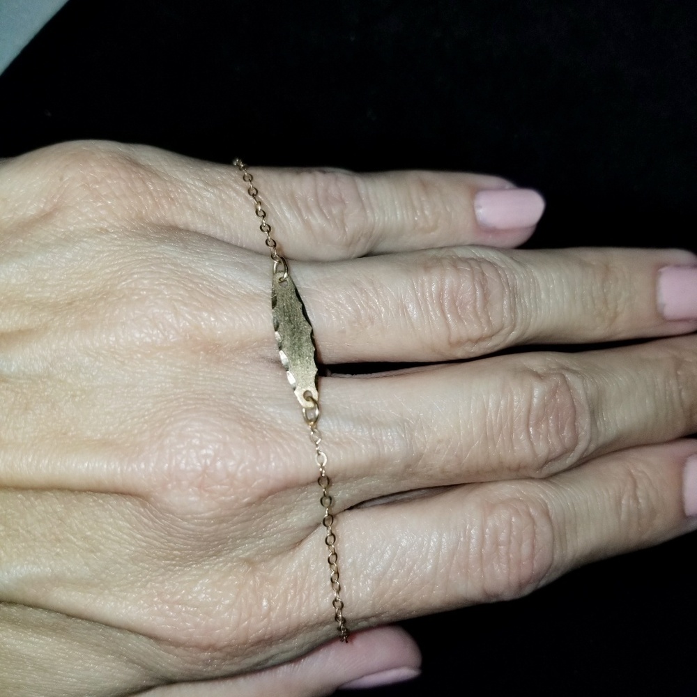 10k Gold GCC Bracelet with empty name plate - Picture 2 of 7